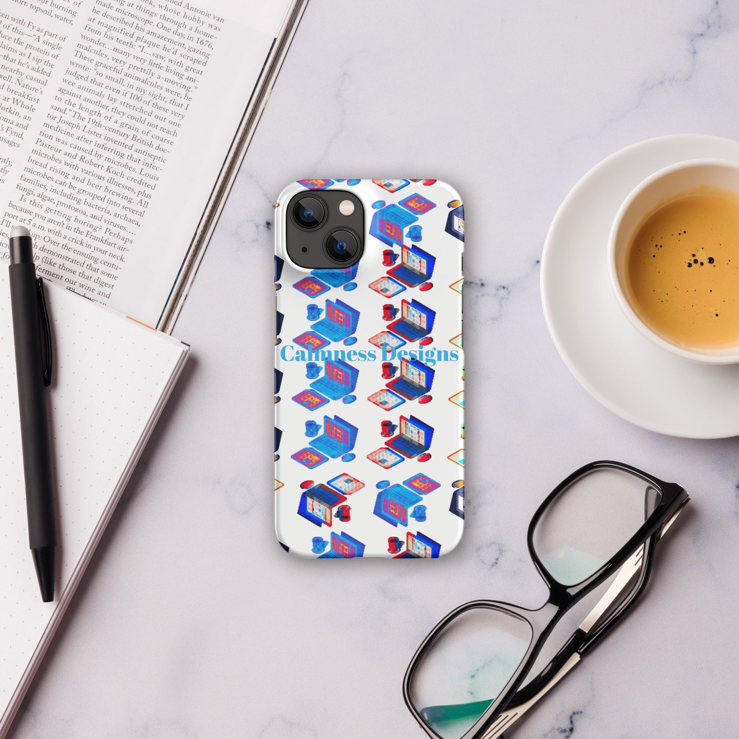 Isomentric Textured Workspace, Calmness Designs, Creative Designs, Snap case for iPhone®