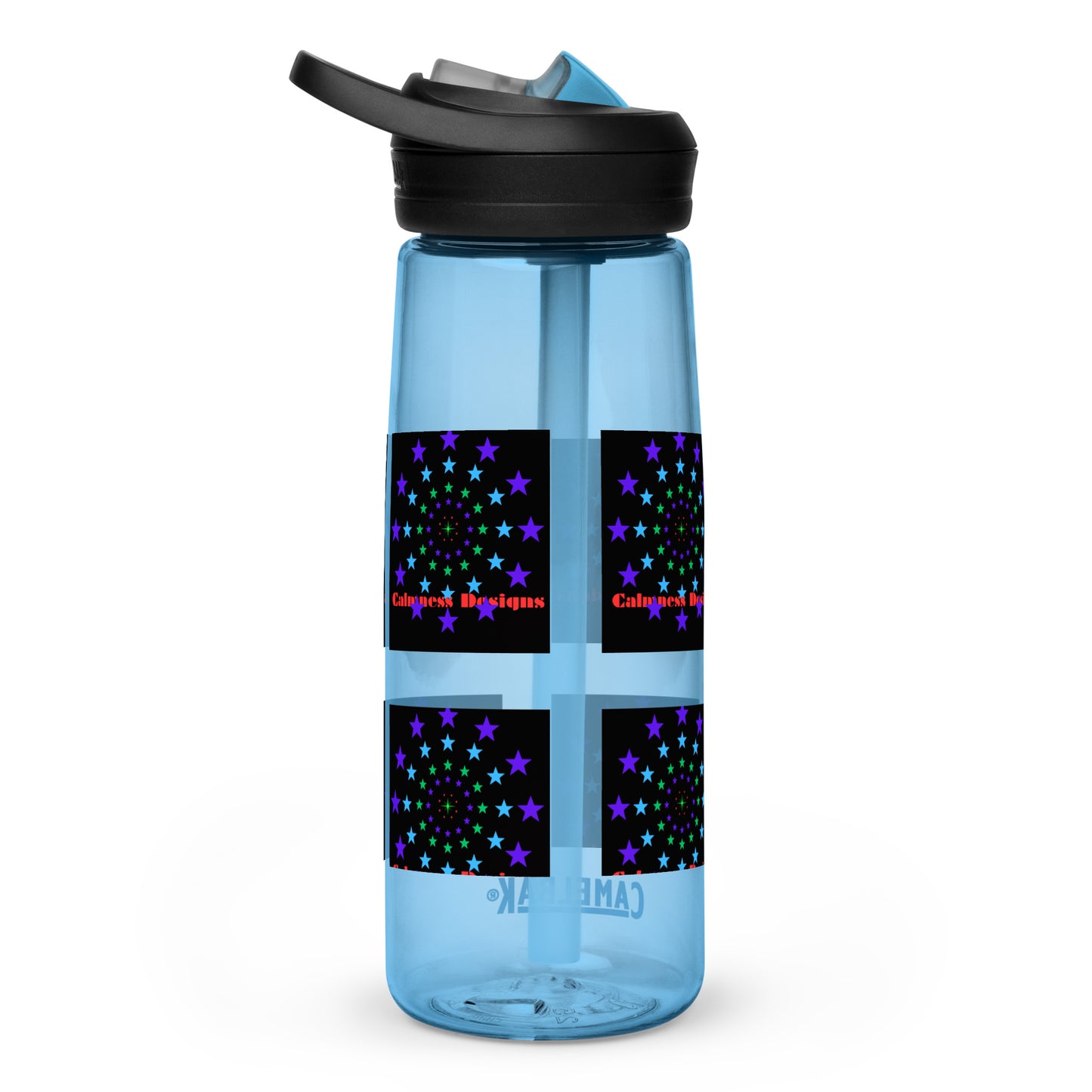 Stars Circle Icon, Calmness Designs, Sports water bottle