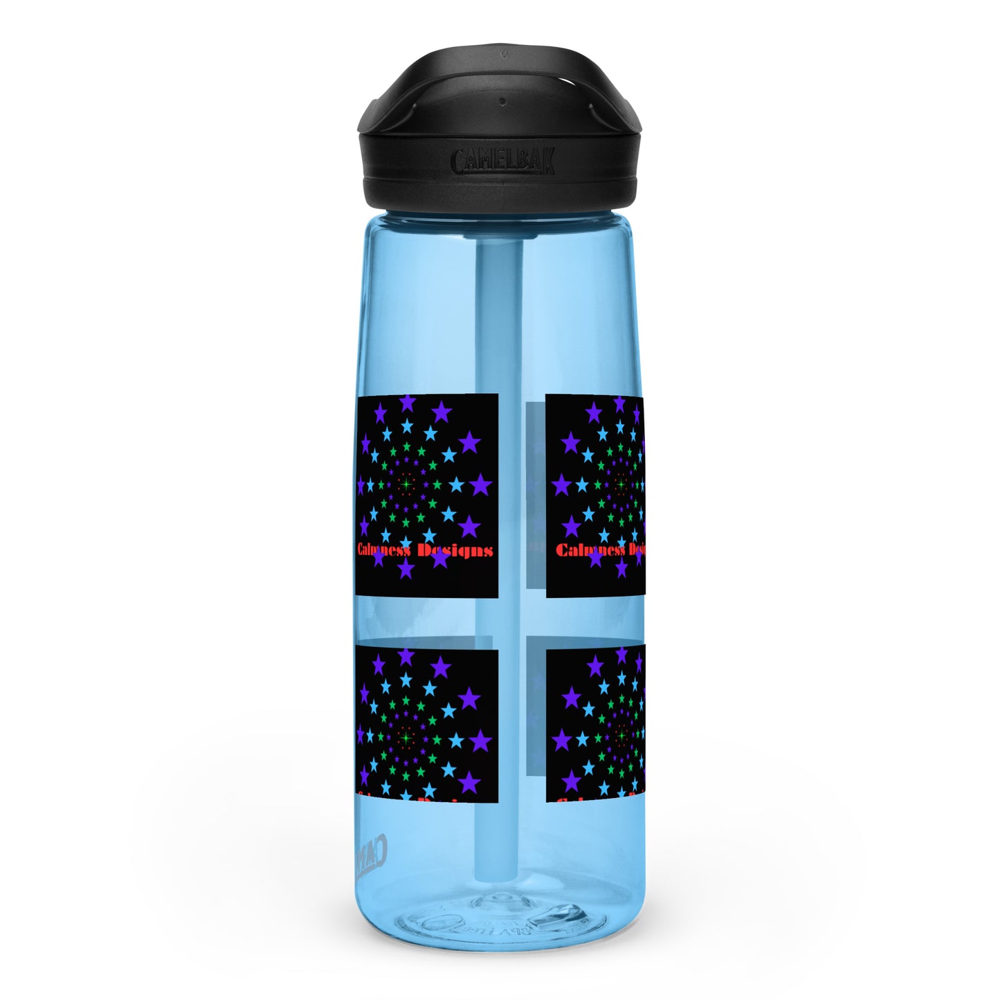 Stars Circle Icon, Calmness Designs, Sports water bottle