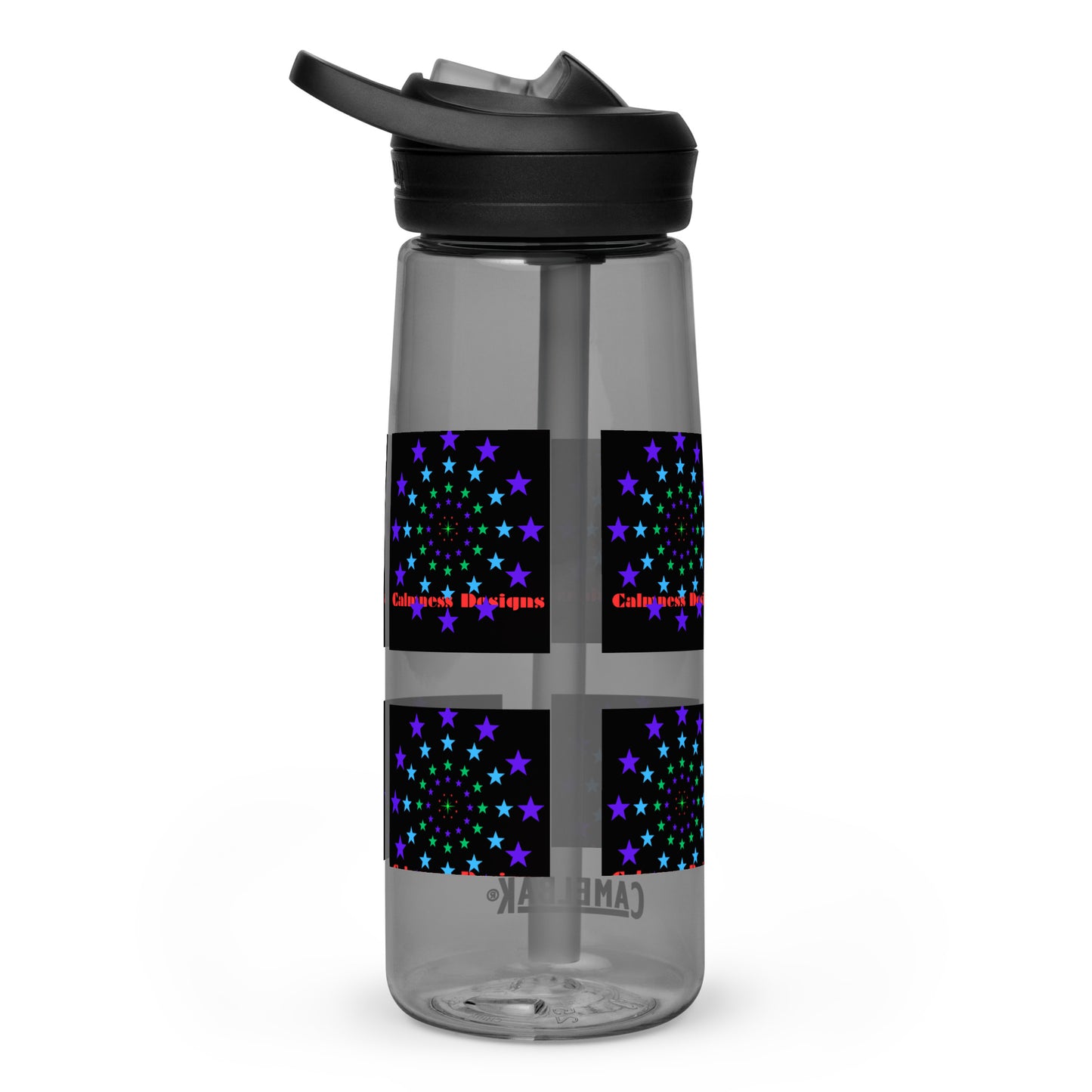 Stars Circle Icon, Calmness Designs, Sports water bottle