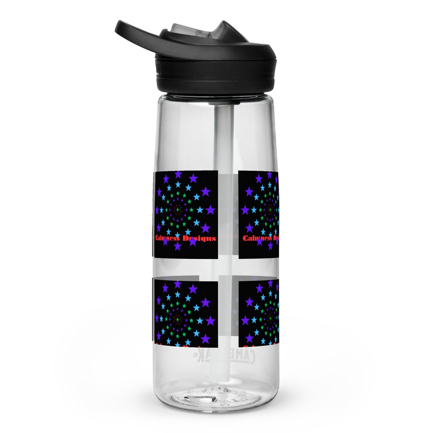 Stars Circle Icon, Calmness Designs, Sports water bottle