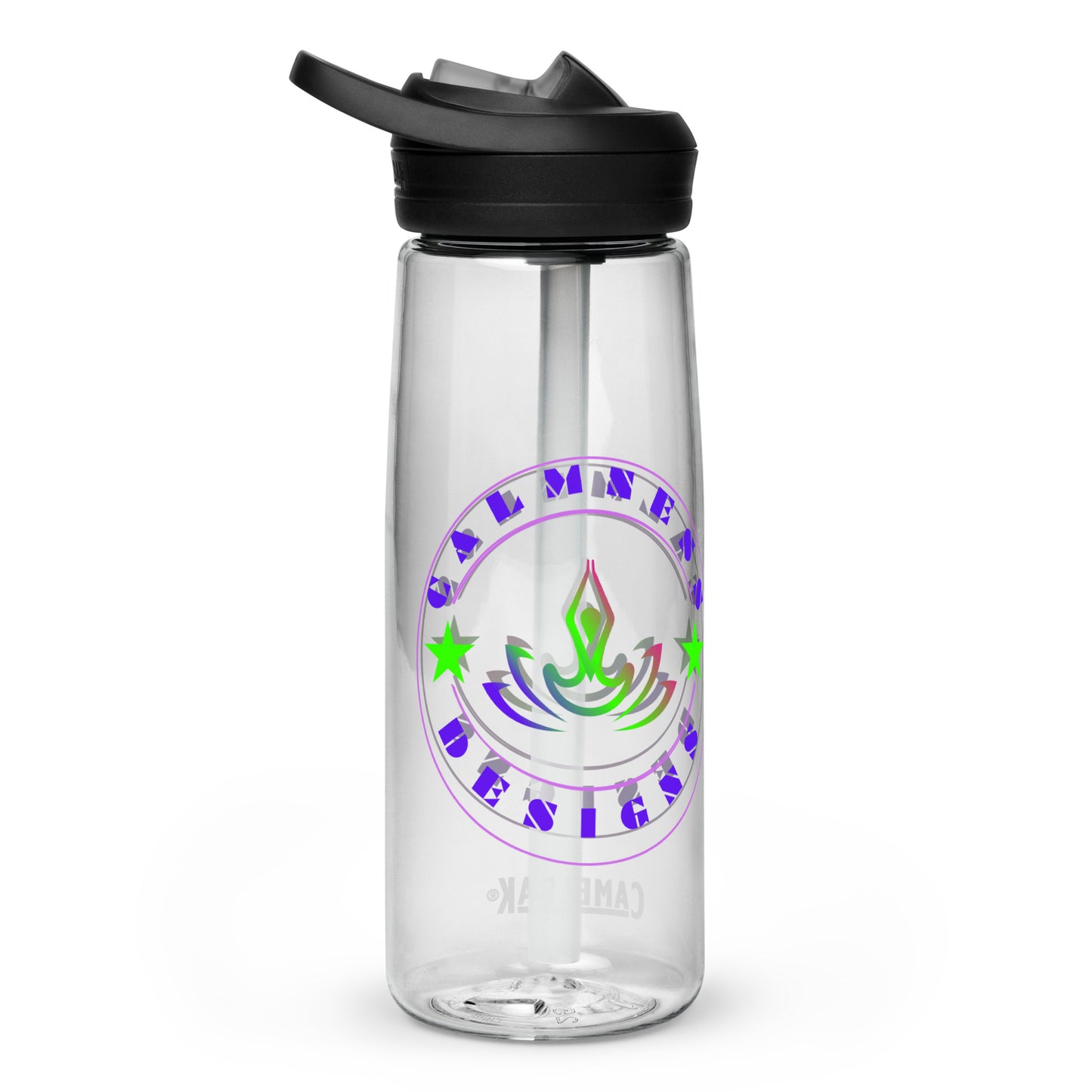 Yoga Meditation, Lotus Pose, Stars, CALMNESS DESIGNS, Creative Designer's, Sports water bottle