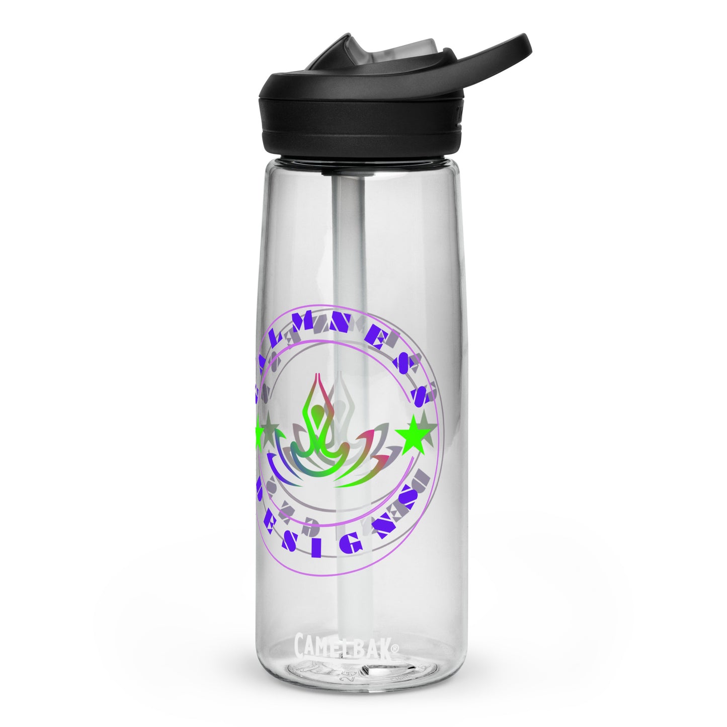 Yoga Meditation, Lotus Pose, Stars, CALMNESS DESIGNS, Creative Designer's, Sports water bottle