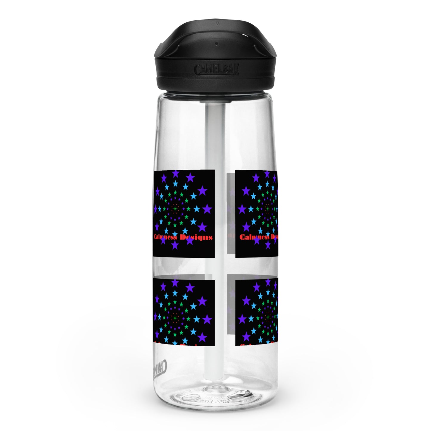 Stars Circle Icon, Calmness Designs, Sports water bottle