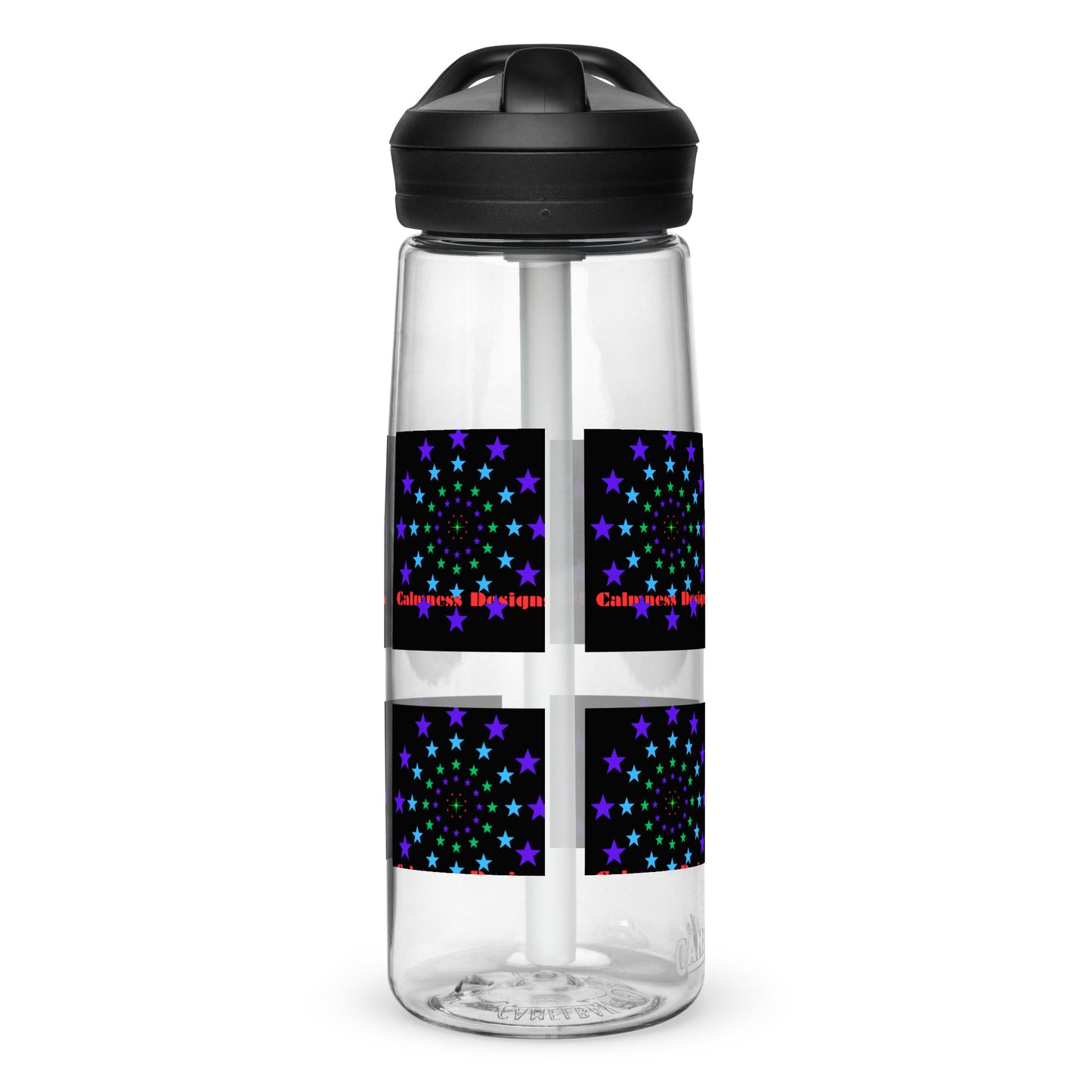 Stars Circle Icon, Calmness Designs, Sports water bottle
