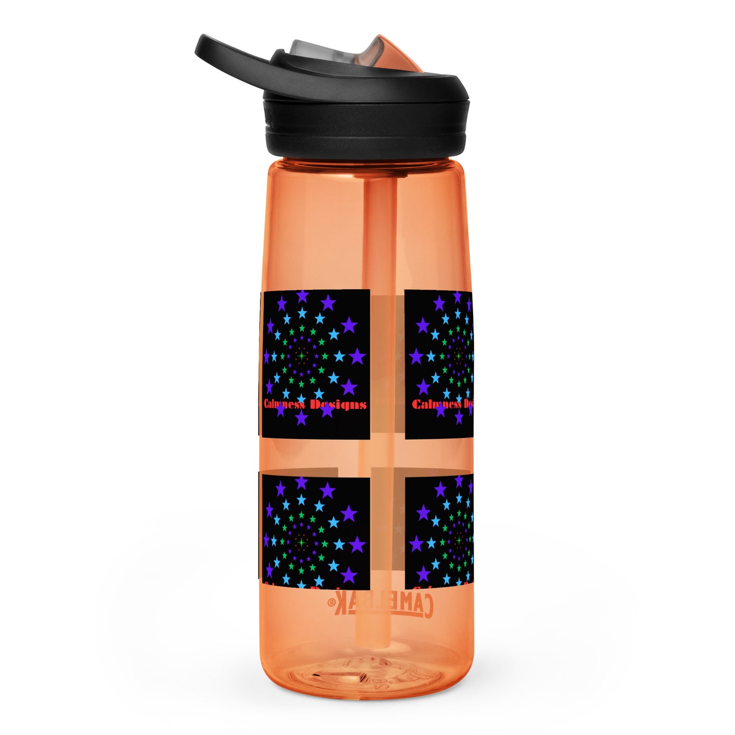 Stars Circle Icon, Calmness Designs, Sports water bottle