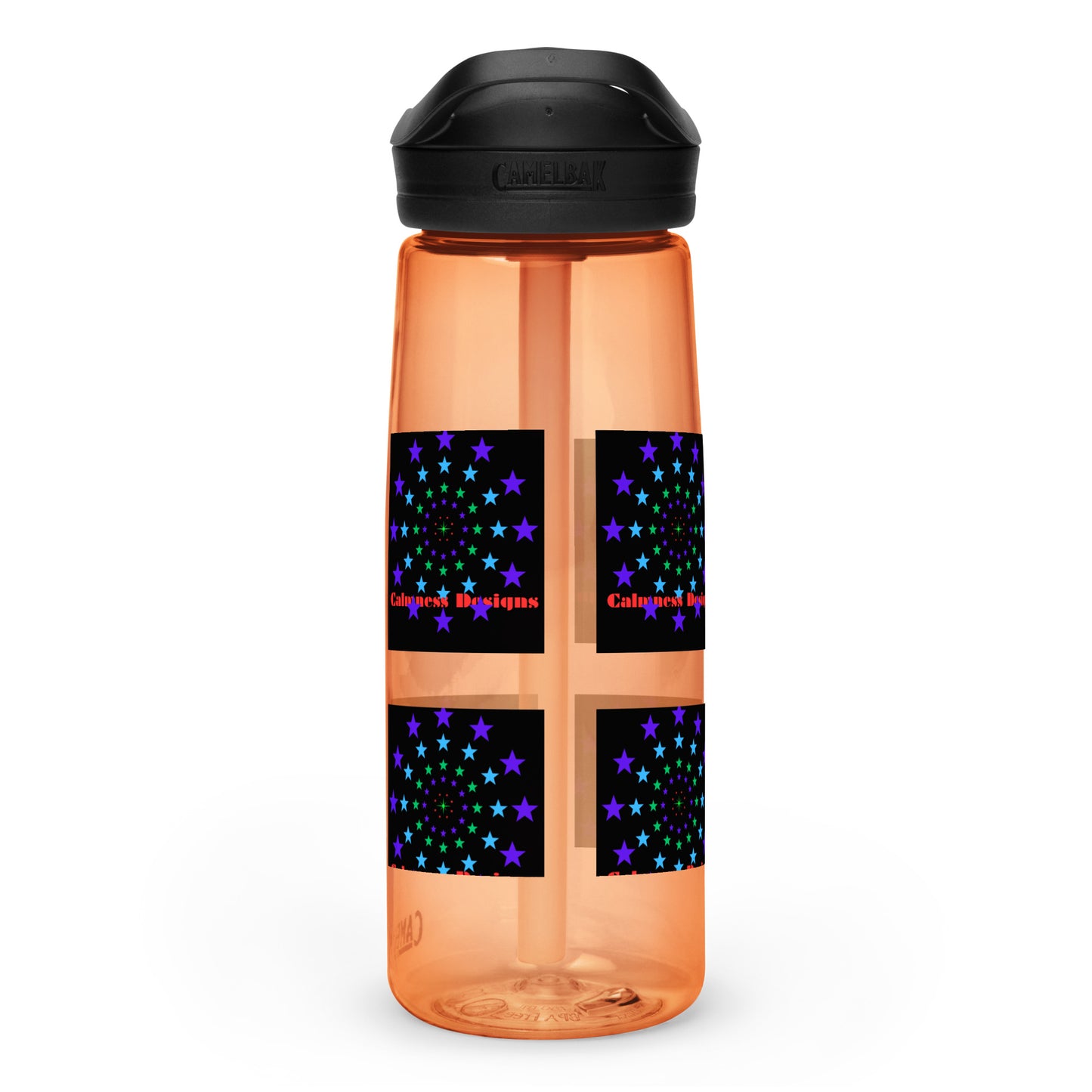 Stars Circle Icon, Calmness Designs, Sports water bottle
