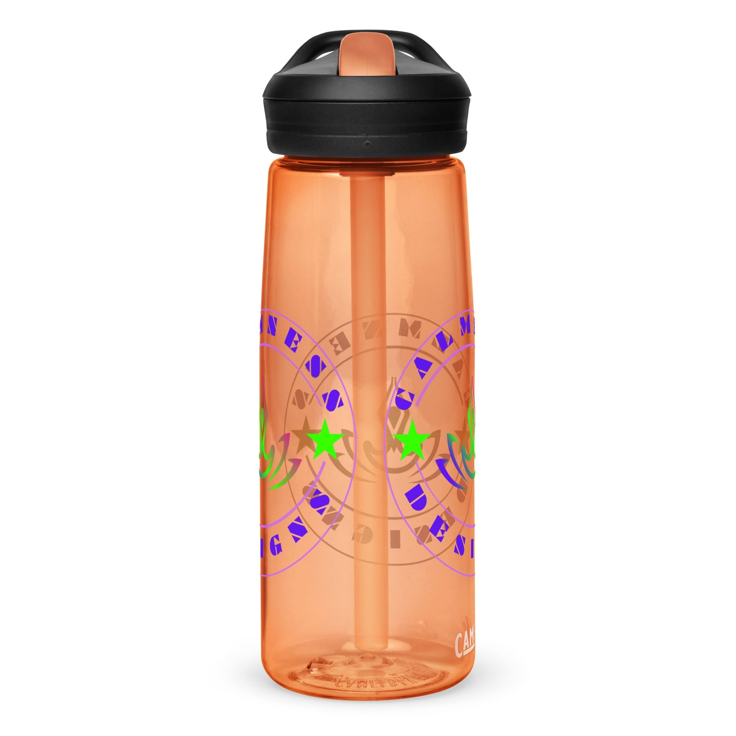 Yoga Meditation, Lotus Pose, Stars, CALMNESS DESIGNS, Creative Designer's, Sports water bottle