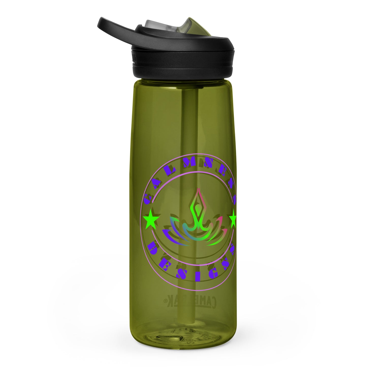 Yoga Meditation, Lotus Pose, Stars, CALMNESS DESIGNS, Creative Designer's, Sports water bottle