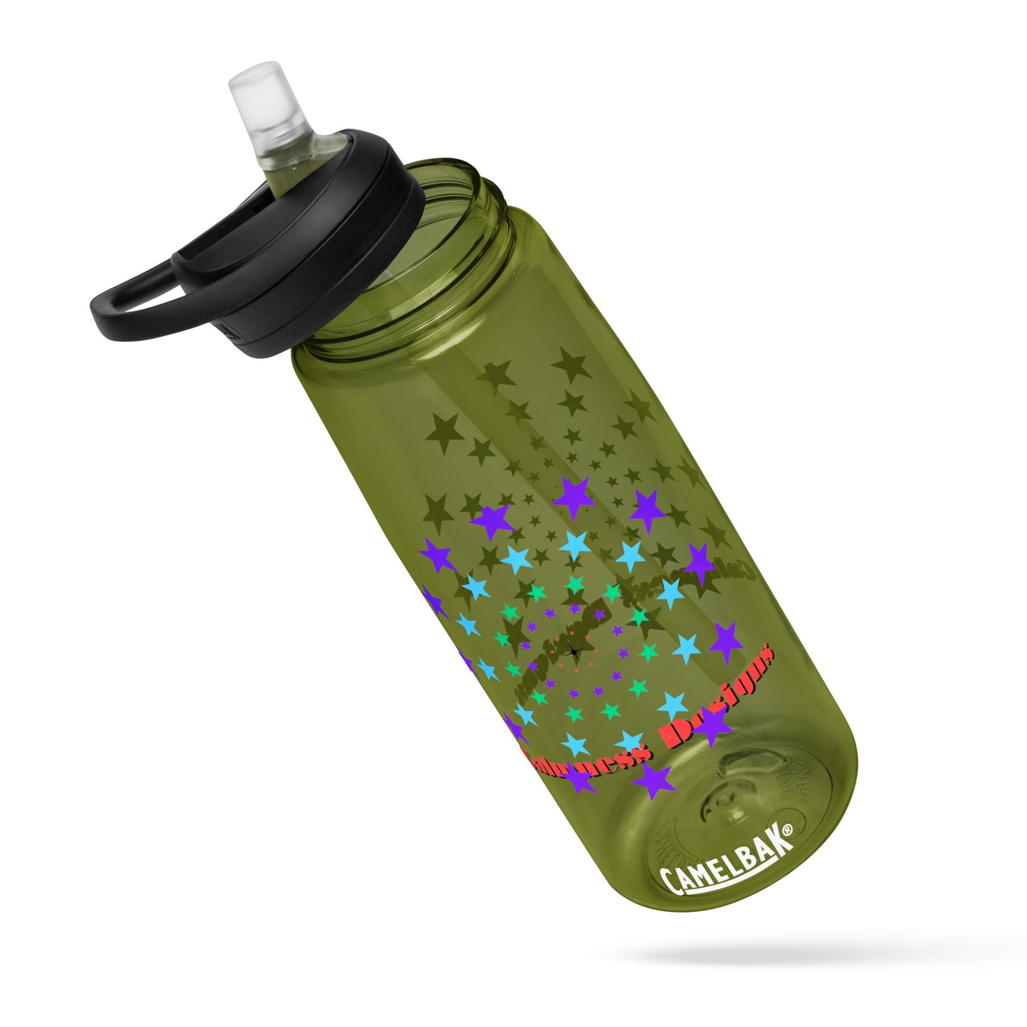 Stars Circle Icon, Calmness Designs, Sports water bottle