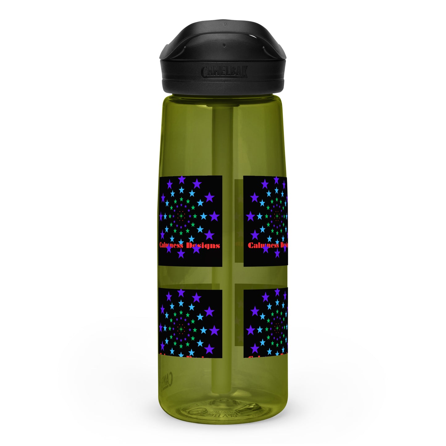 Stars Circle Icon, Calmness Designs, Sports water bottle