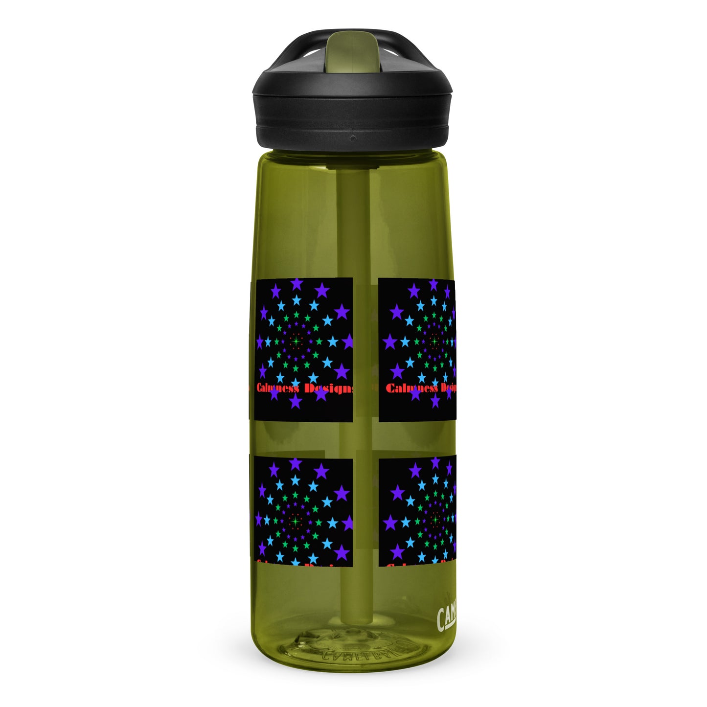 Stars Circle Icon, Calmness Designs, Sports water bottle