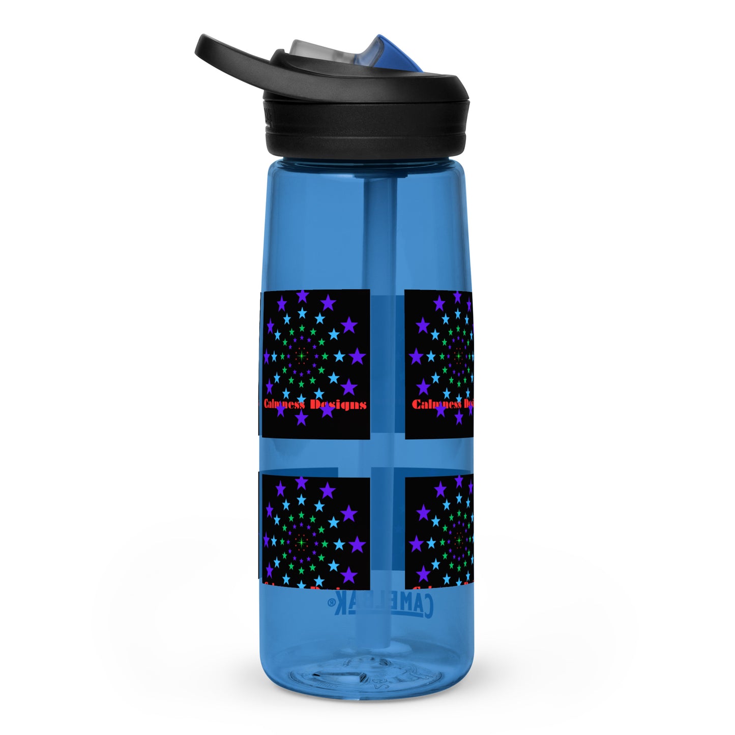 Stars Circle Icon, Calmness Designs, Sports water bottle