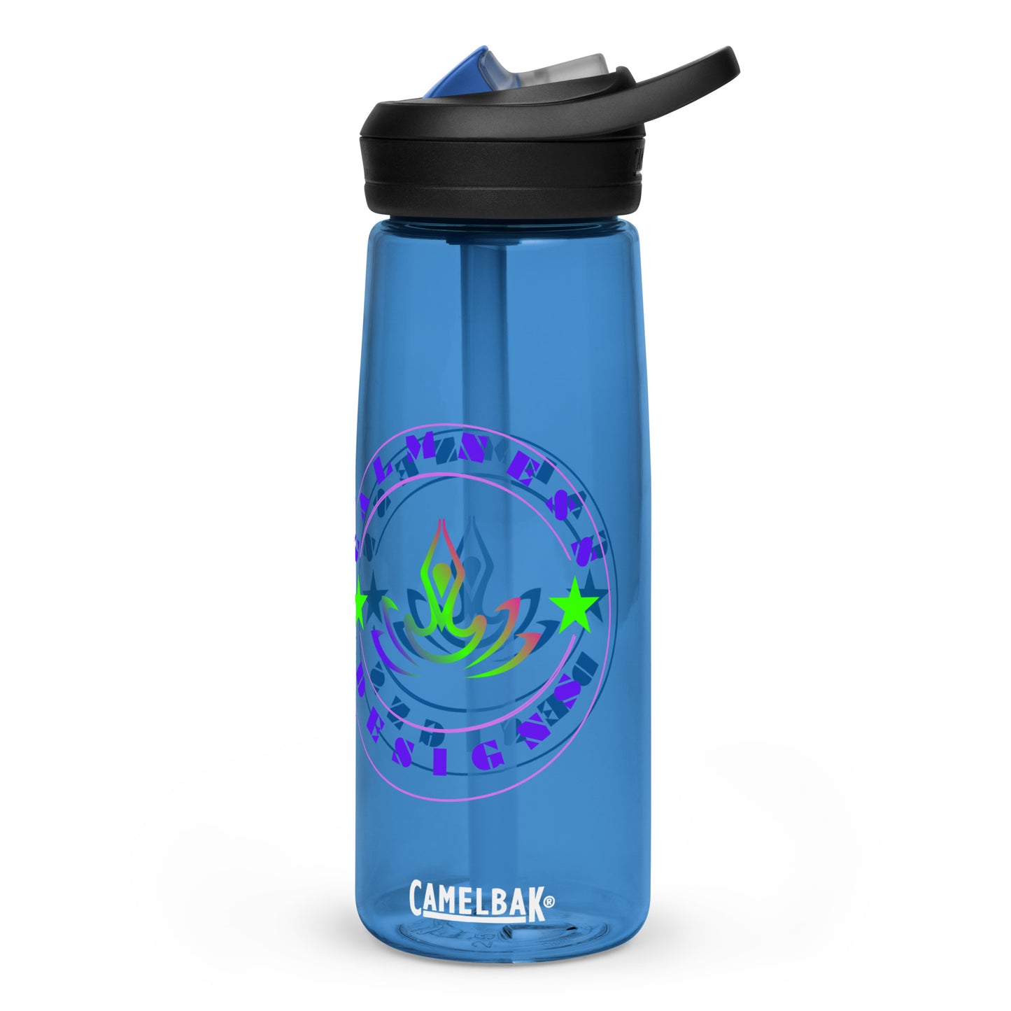 Yoga Meditation, Lotus Pose, Stars, CALMNESS DESIGNS, Creative Designer's, Sports water bottle