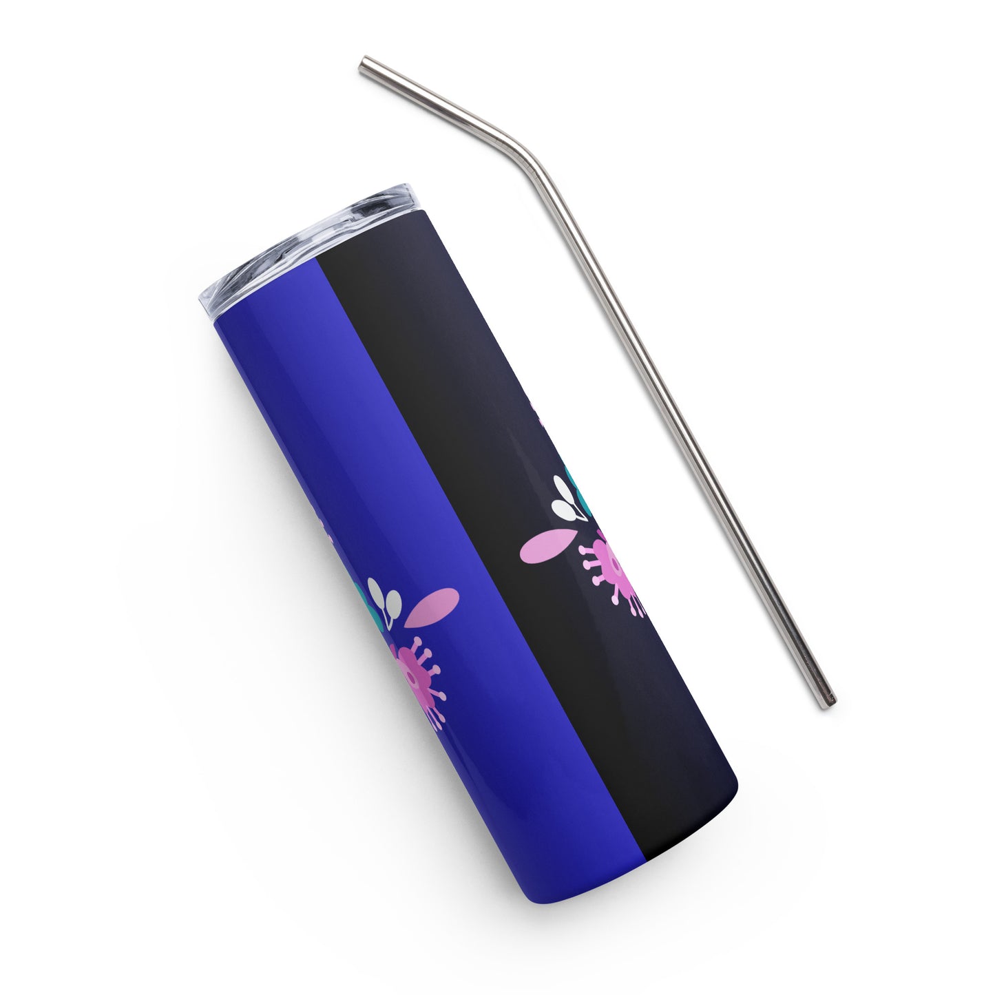 Mexican Embroidery, YOGA, Pretty Flowers, CALMNESS DESIGNS, Creative Designer's, Stainless steel tumbler
