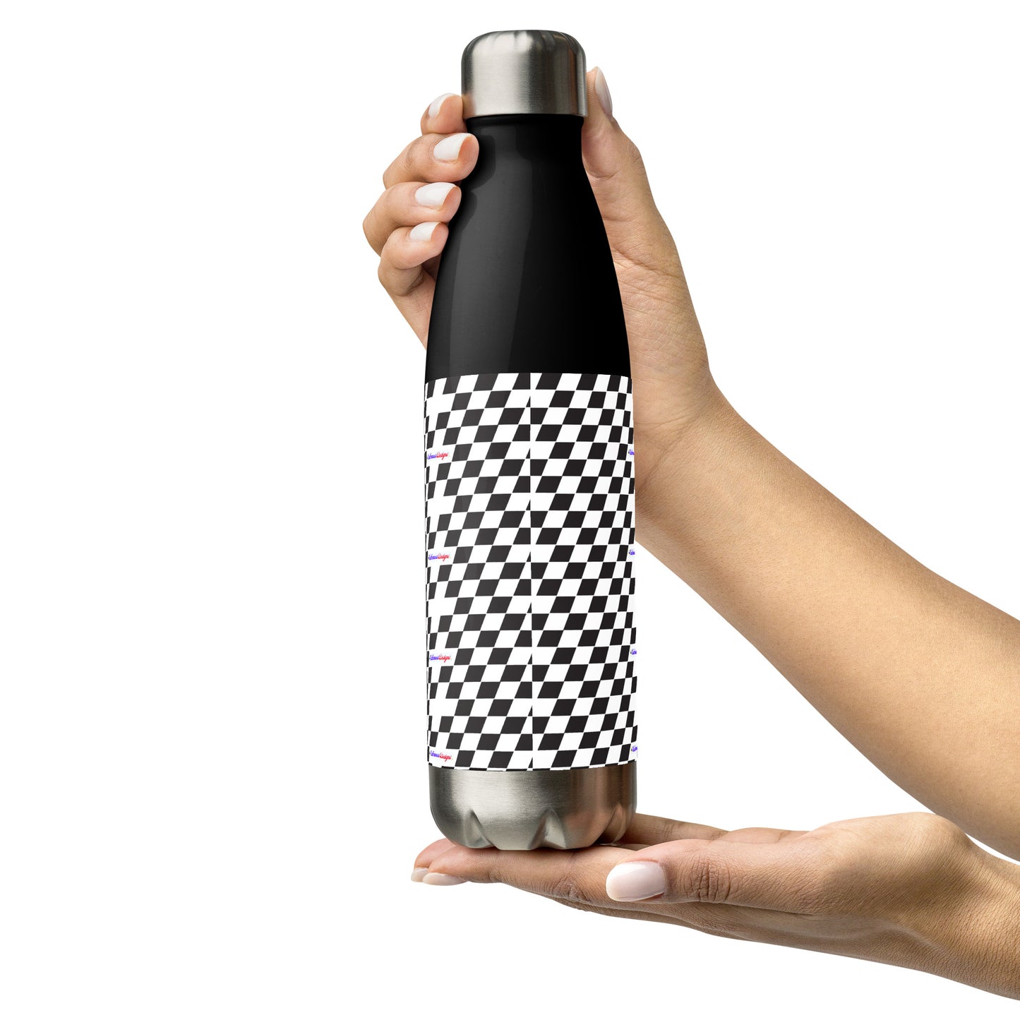 Race Flag Automotive Championship, Calmness Designs, Stainless steel water bottle