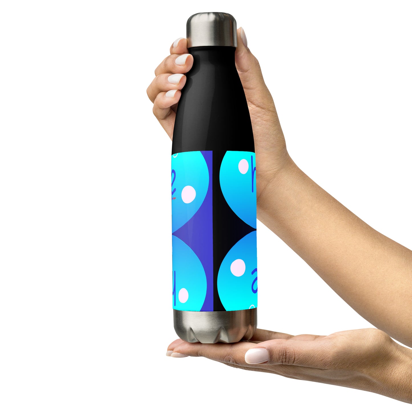 Elevated Cartoony HYDRATE, CALMNESS DESIGNS, Creative Designer's, Stainless steel water bottle