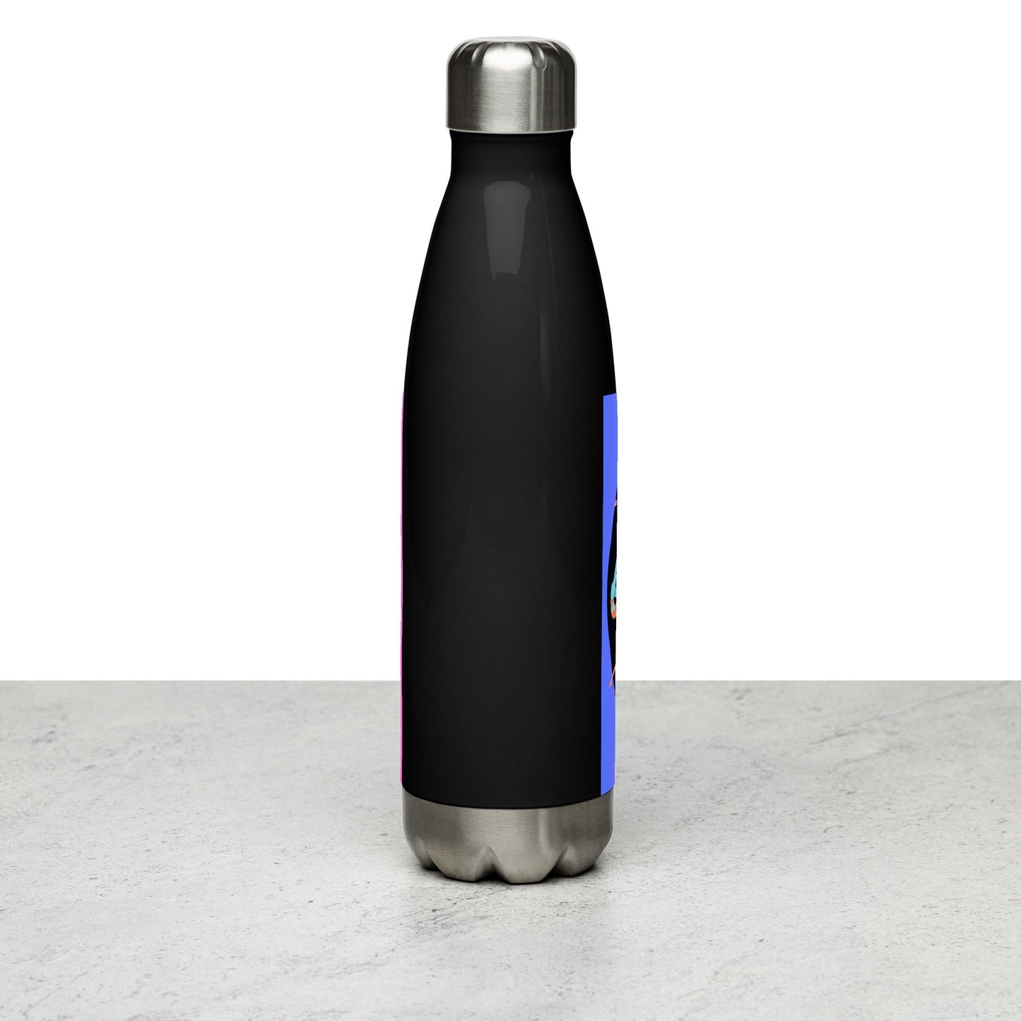 Colorful Illustrated Practice Yoga Today, FIND YOUR BALANCE, CALMNESSDESIGN.com, Creative Designer's, Stainless steel water bottle