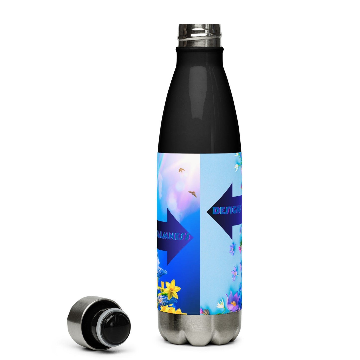 Happy Easter Background, Fresh Spring Flowers, Arrow, Calmness Designs, Creative Designs, Stainless steel water bottle