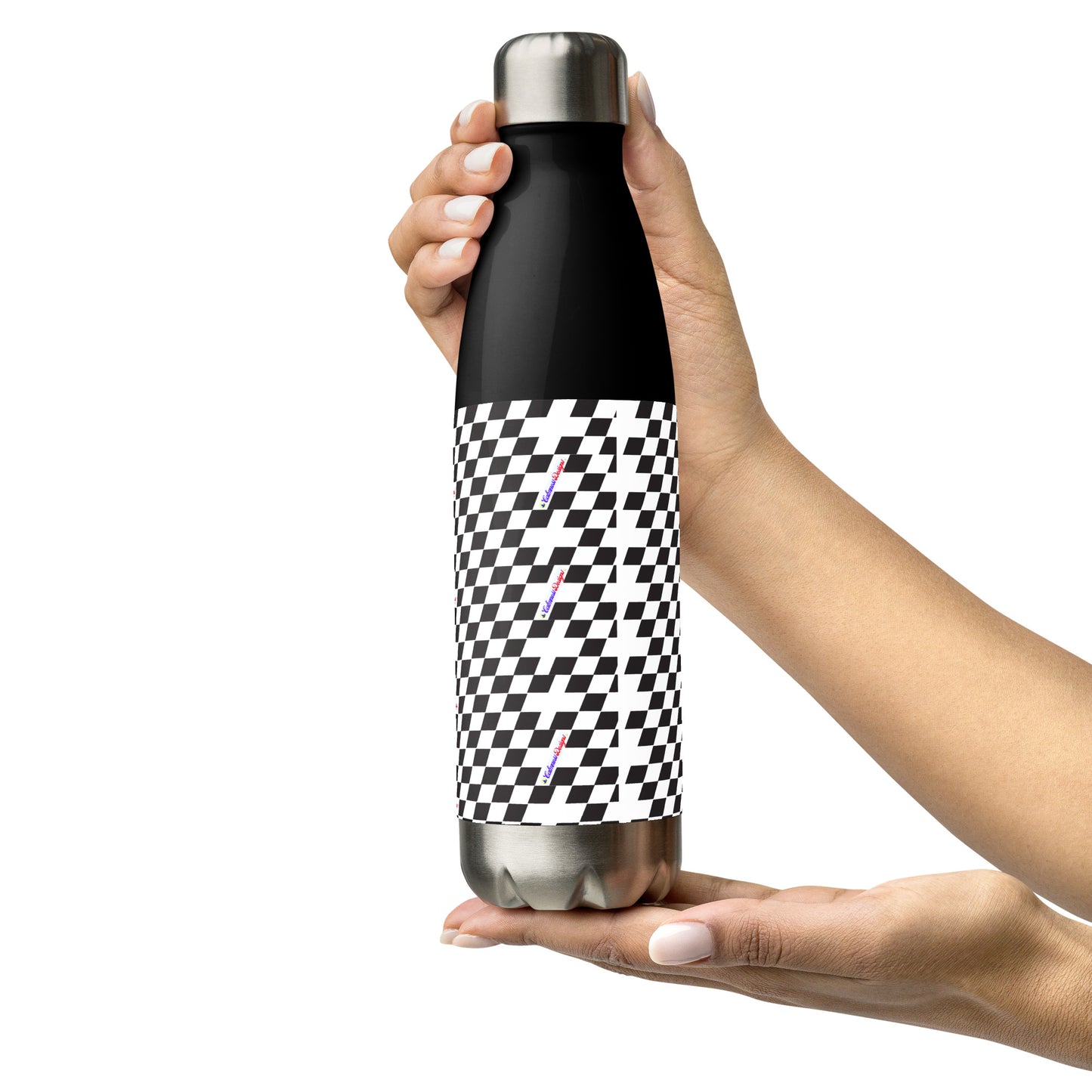 Race Flag Automotive Championship, Calmness Designs, Stainless steel water bottle