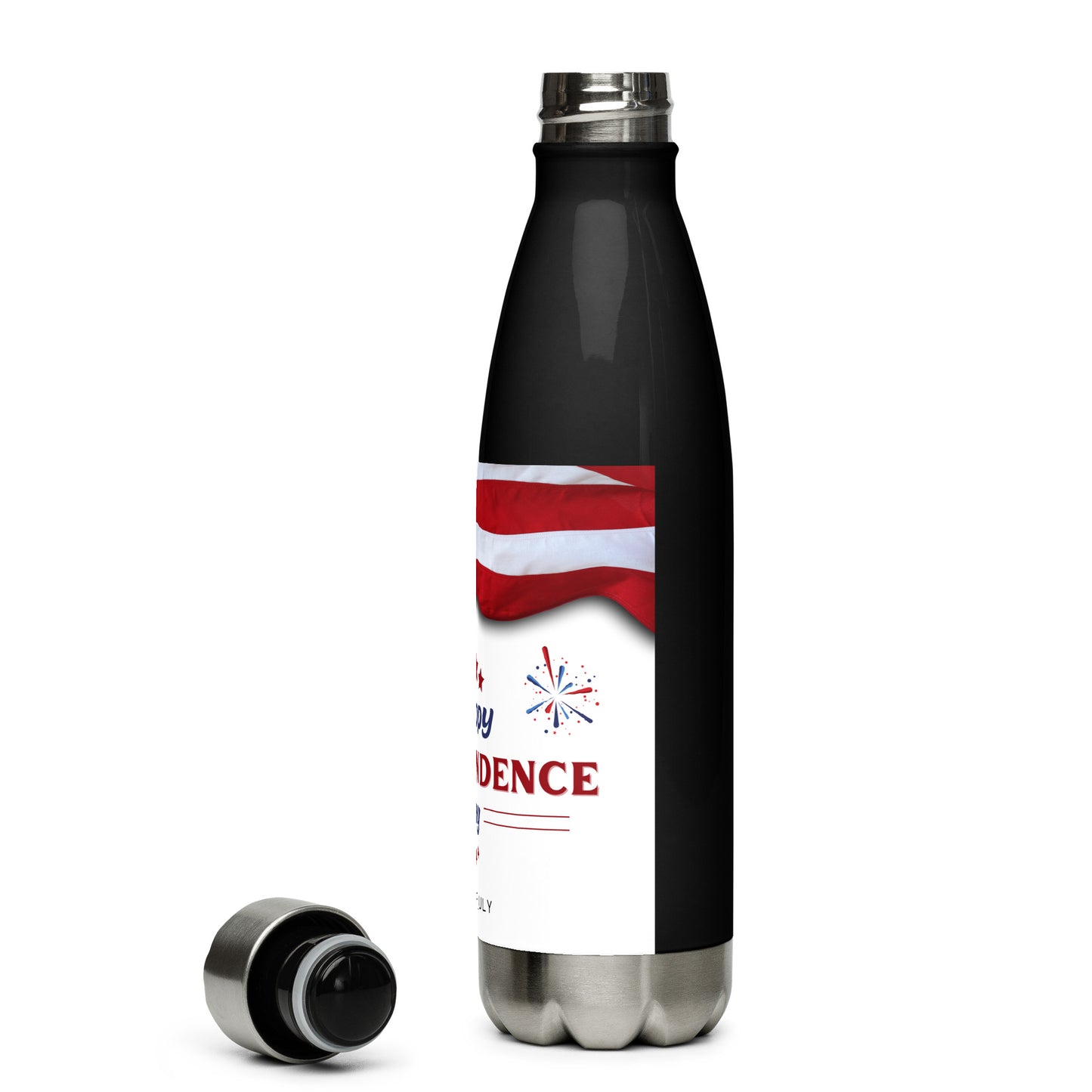 Happy 4th of July, USA Independence Day, Calmness Designs, Calmness Designs,Stainless steel water bottle