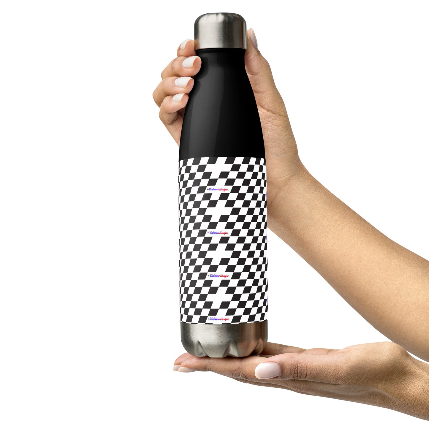 Race Flag Automotive Championship, Calmness Designs, Stainless steel water bottle