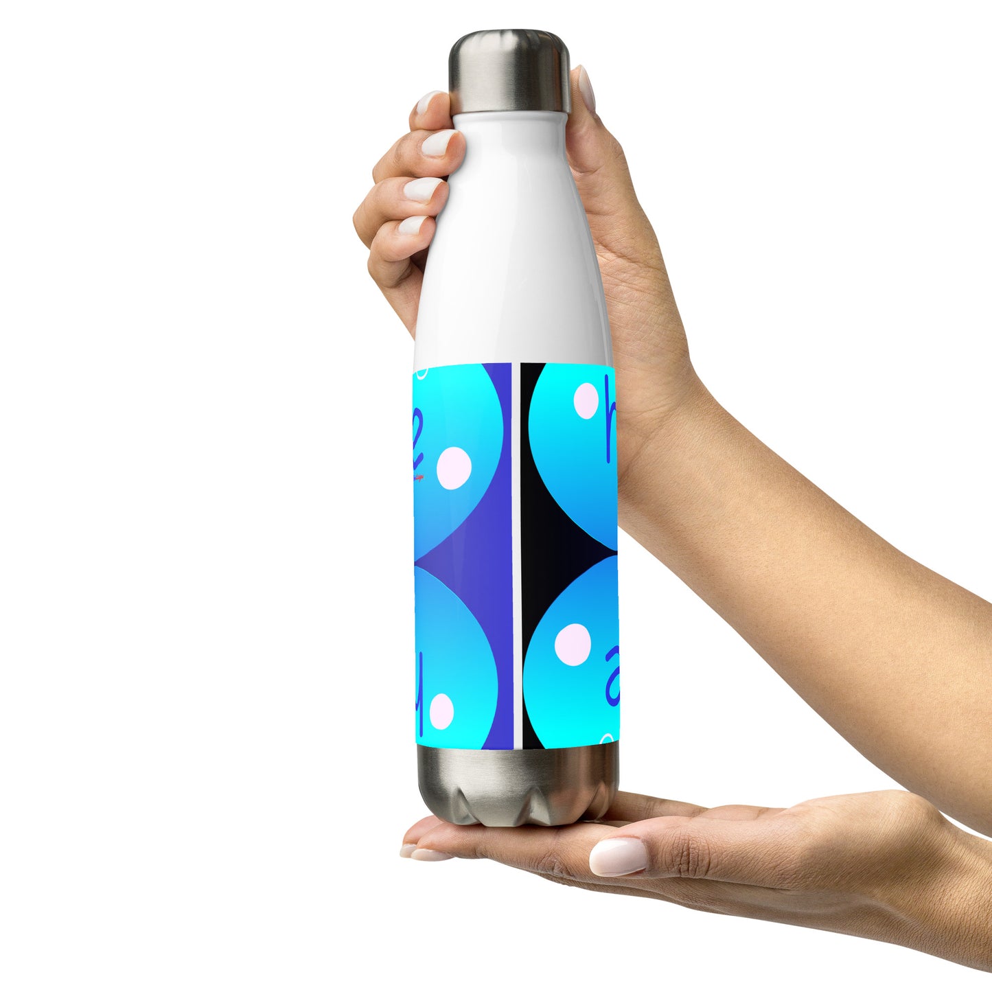 Elevated Cartoony HYDRATE, CALMNESS DESIGNS, Creative Designer's, Stainless steel water bottle