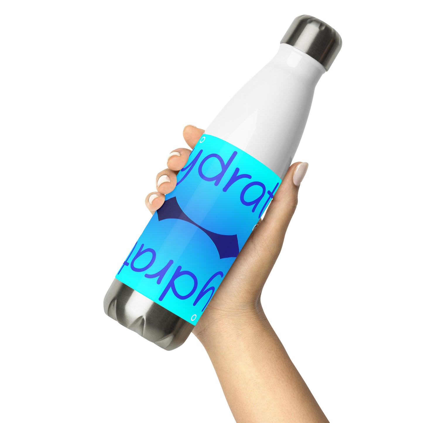 Elevated Cartoony HYDRATE, CALMNESS DESIGNS, Creative Designer's, Stainless steel water bottle
