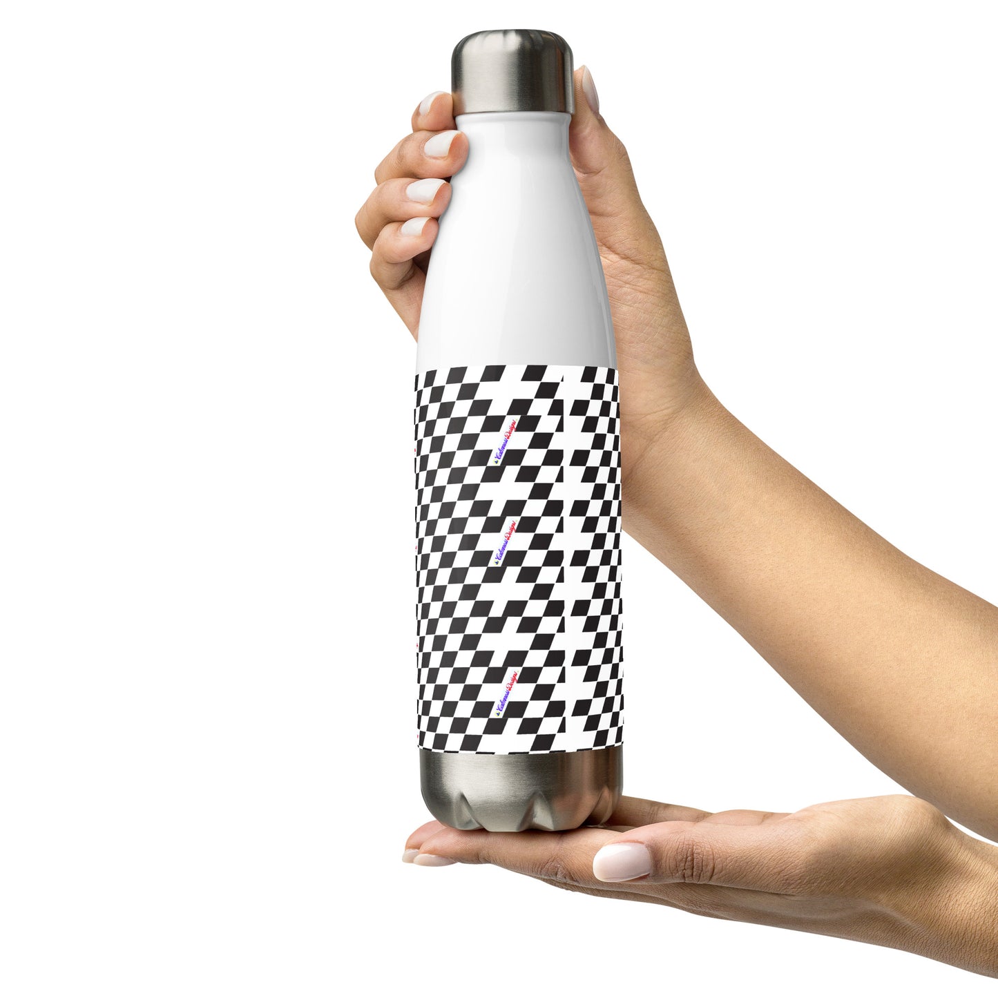 Race Flag Automotive Championship, Calmness Designs, Stainless steel water bottle