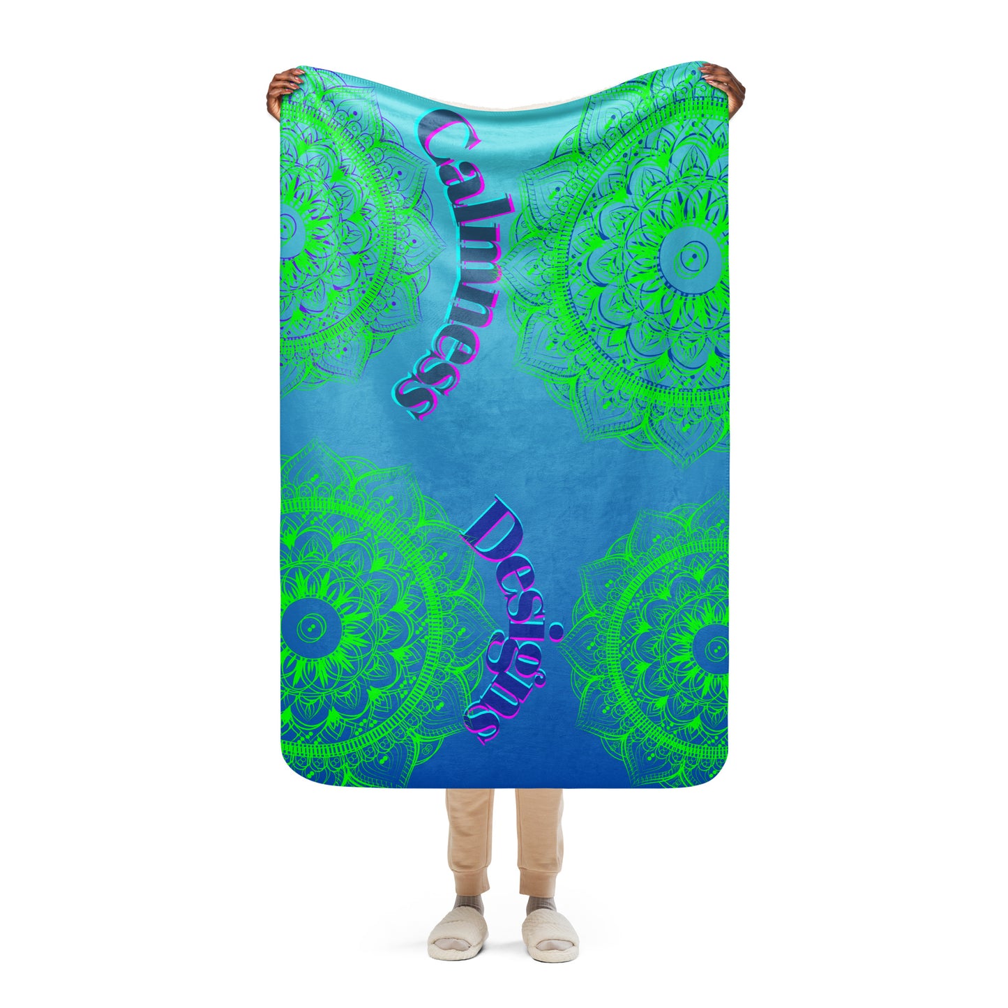 Luxury Mandala Designs, CALMNESS DESIGNS, Creative Designer's, Sherpa blanket