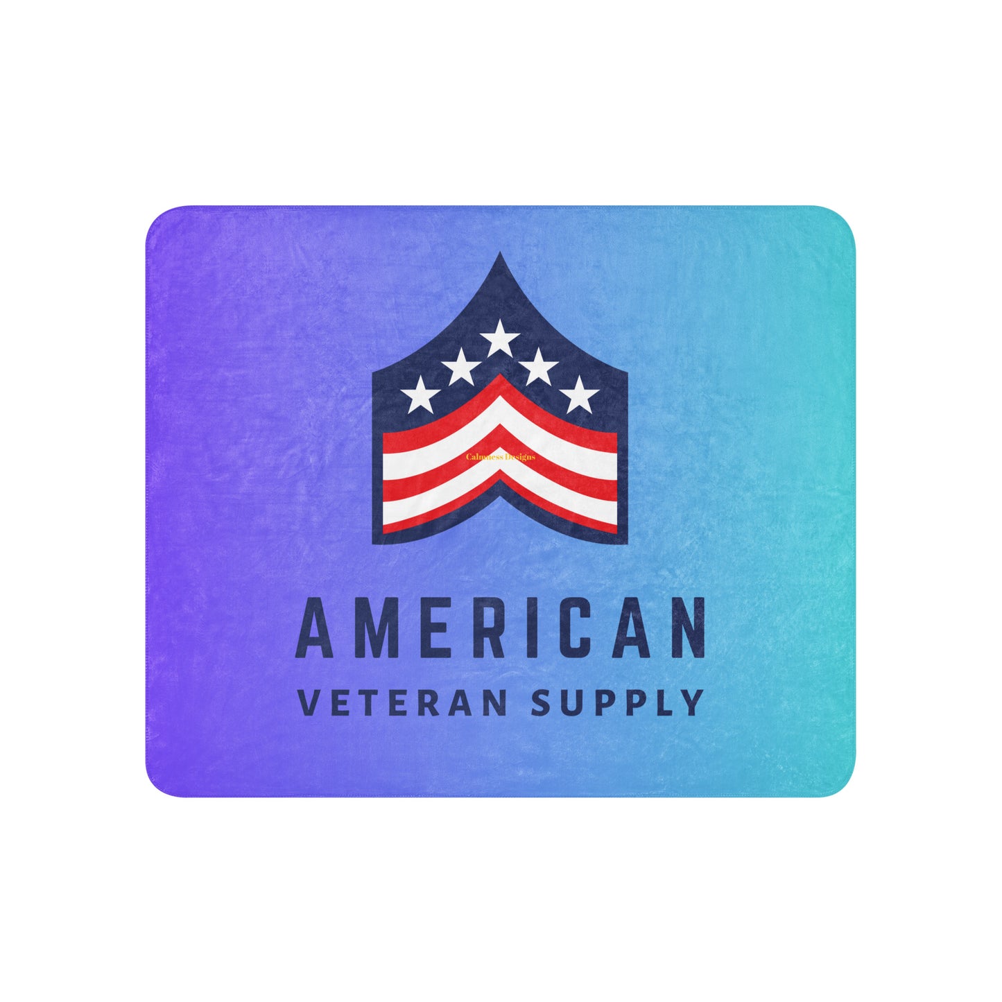 AMERICAN VETERAN SUPPLY, Calmness Designs, Sherpa blanket