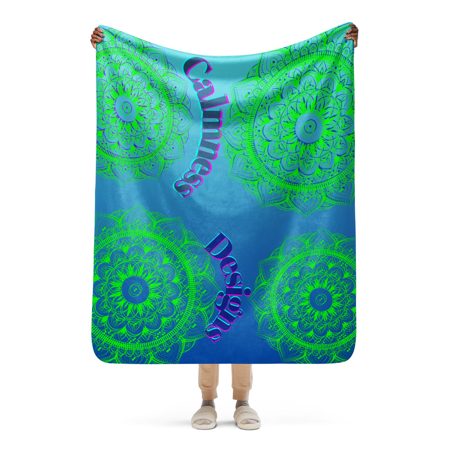Luxury Mandala Designs, CALMNESS DESIGNS, Creative Designer's, Sherpa blanket