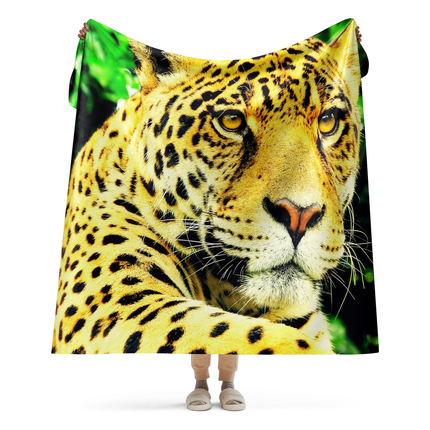 Beautiful Tiger Head Sherpa blanket
