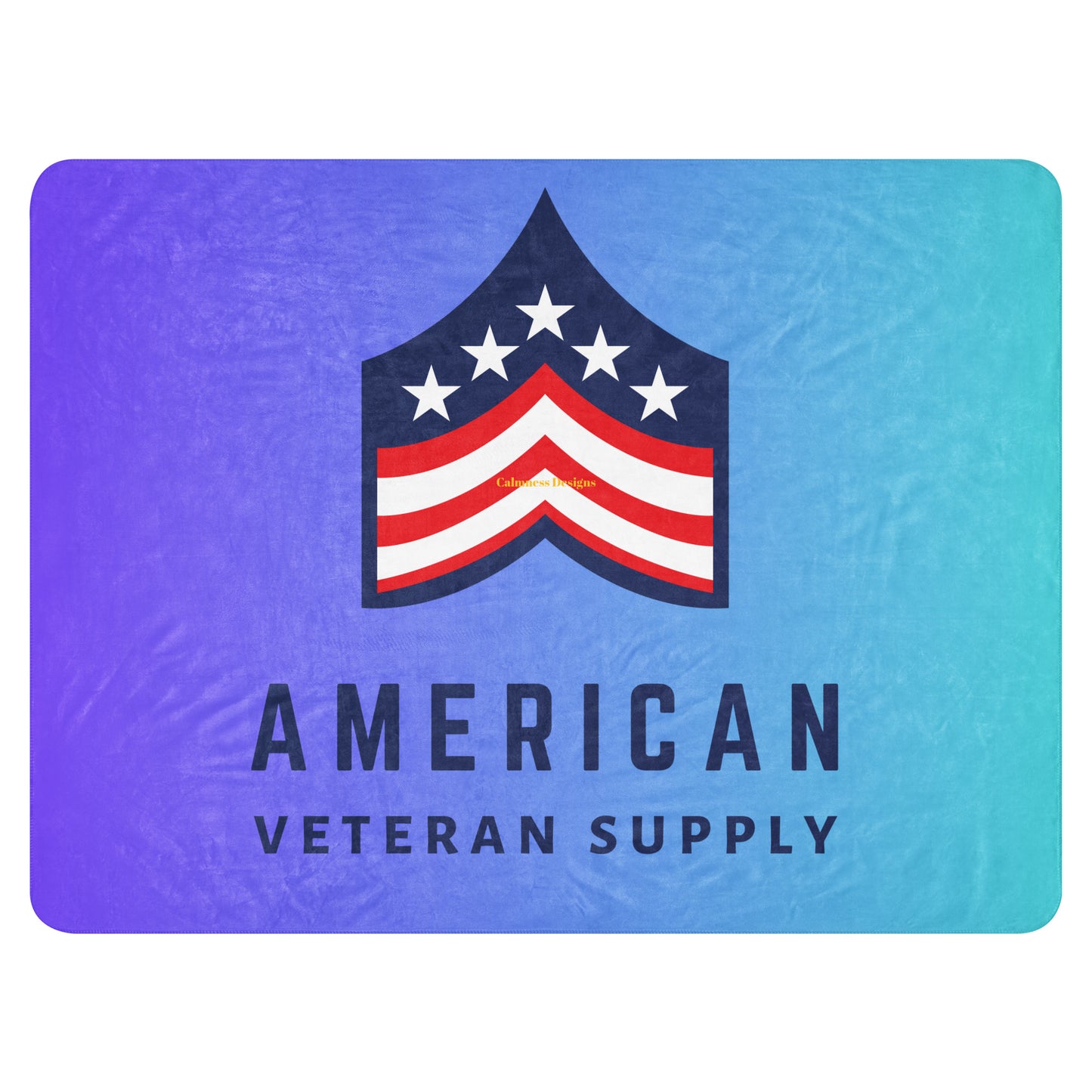 AMERICAN VETERAN SUPPLY, Calmness Designs, Sherpa blanket