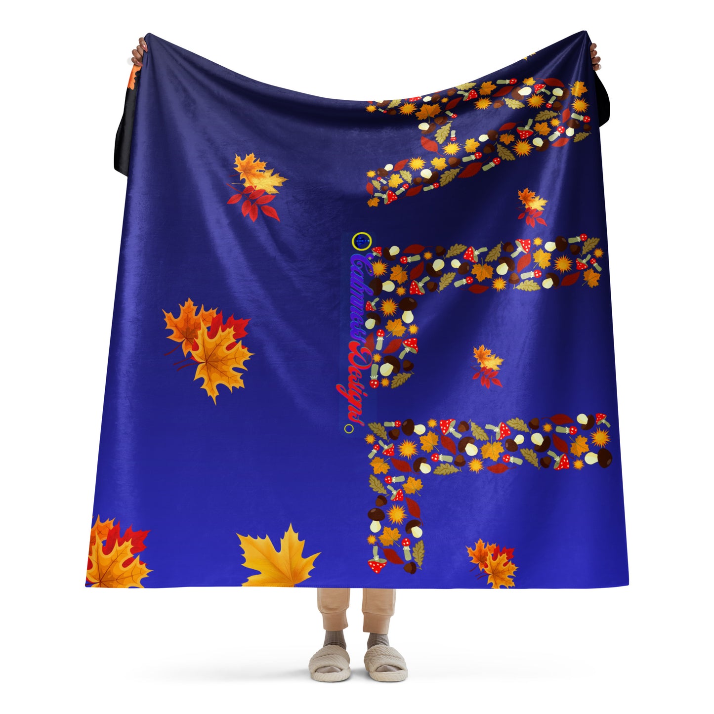 FALL Word Made Form Fall Elements, Fall Leaves, CALMNESS DESIGNS, Creative Designer's, Sherpa blanket