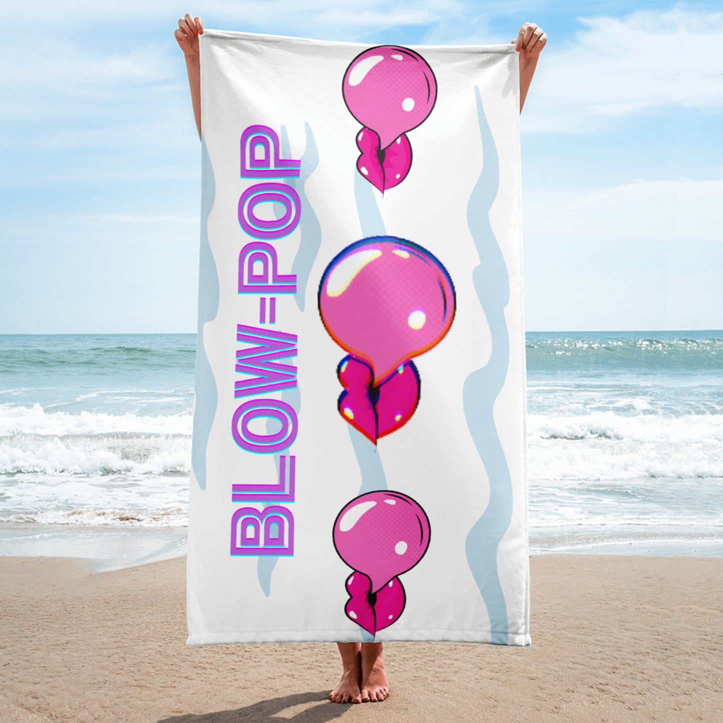 Blow-POP Mouth With Blow Pop, Creative Calmness Designs Towel
