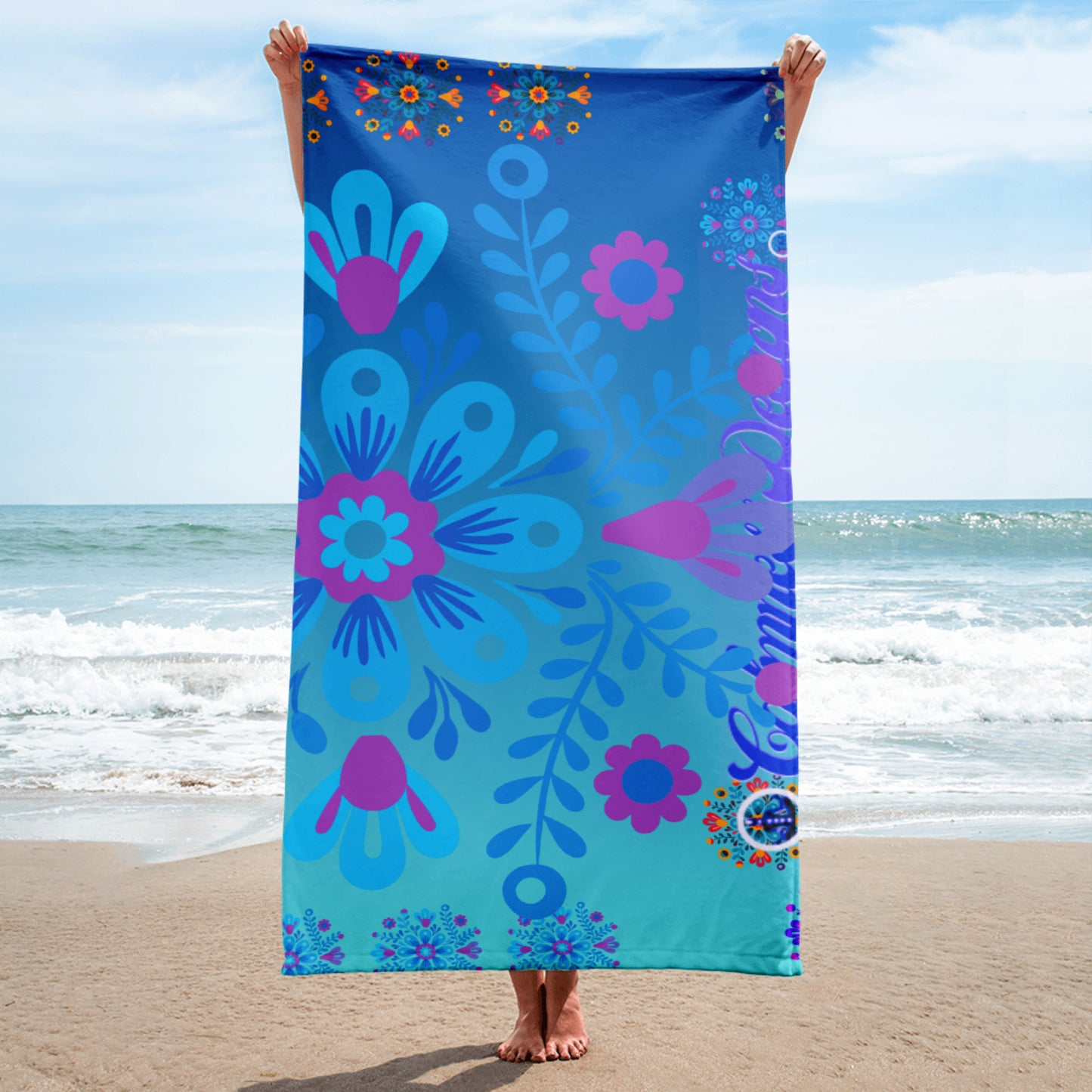Mexican Embroidery Seamless Pattern, CALMNESS DESIGNS, Creative Designer's, Towel