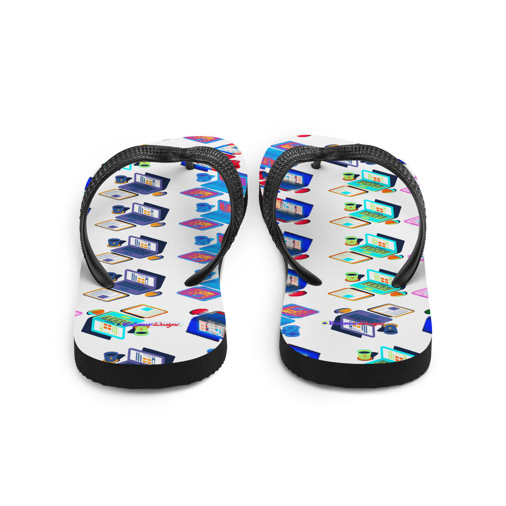 Isomentric Textured Workspace, Calmness Designs, Creative Designs, Flip-Flops