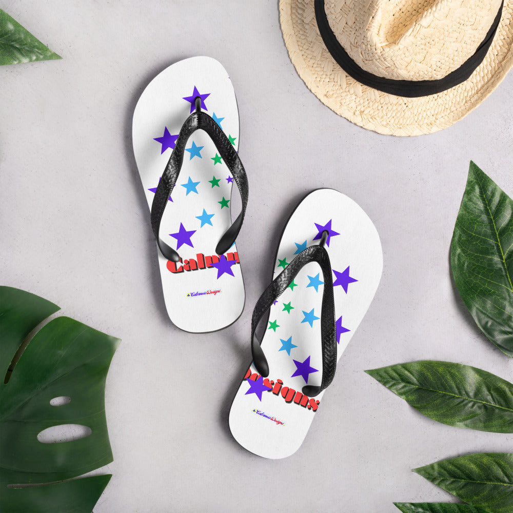 Stars Circle Icon, Calmness Designs, Flip-Flops