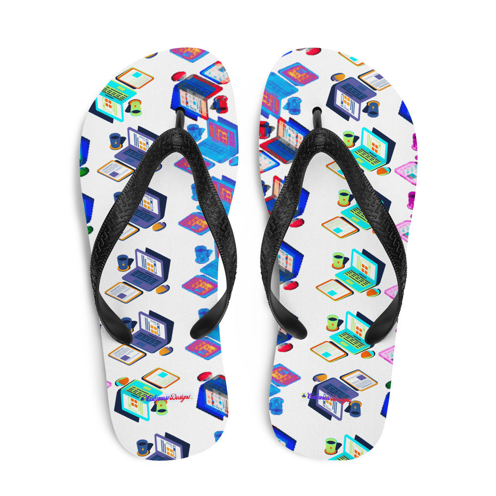 Isomentric Textured Workspace, Calmness Designs, Creative Designs, Flip-Flops