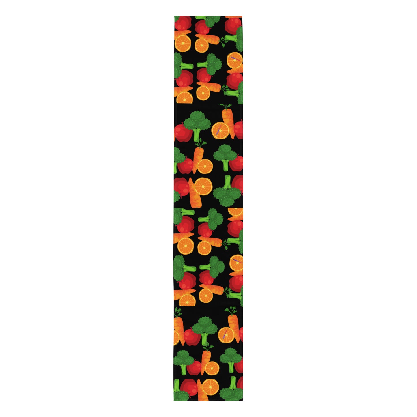 Fresh Vegetables and Fruits Healthy Food, Carrot, Apple, Broccoli, Orange, CALMNESS DESIGNS, Creative Designer's, Table runner