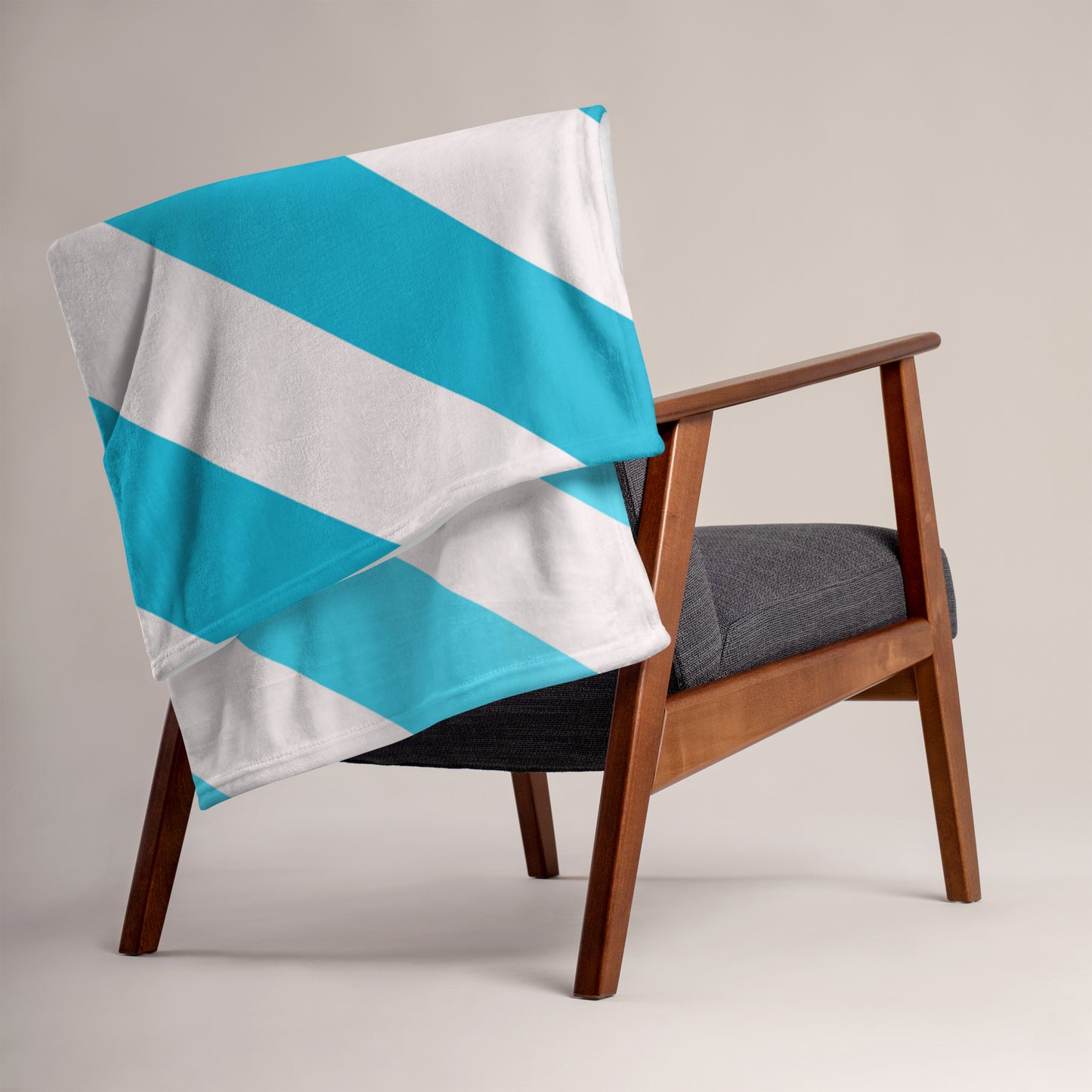 Blue & White Stripes, Calmness Designs, Throw Blanket