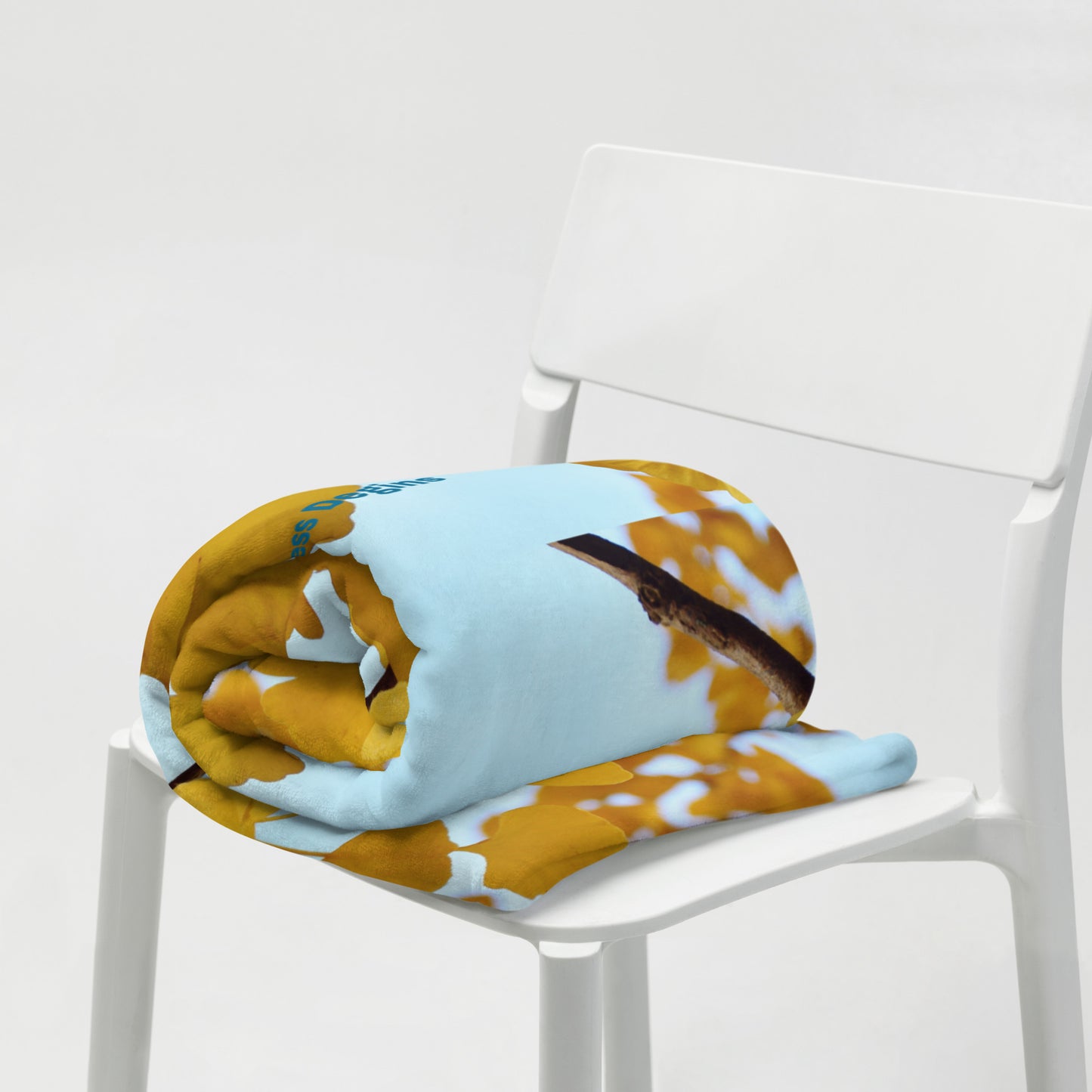 Ginkgo Tree Leaves, Calmness Designs, Throw Blanket