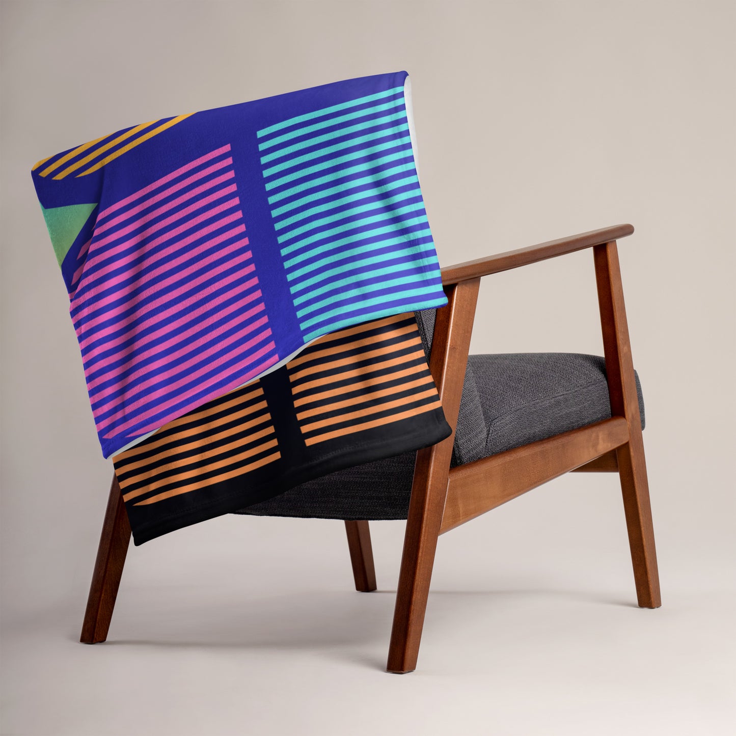 Geometric Memphis Designs, CALMNESS DESIGNS, Creative Designer's, Throw Blanket