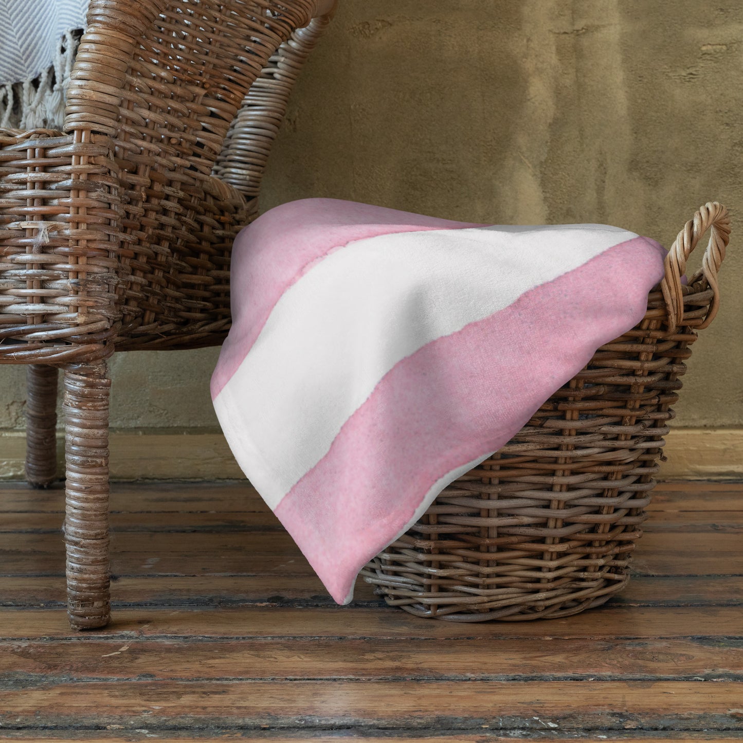 Pink Stripes, Calmness Designs, Throw Blanket