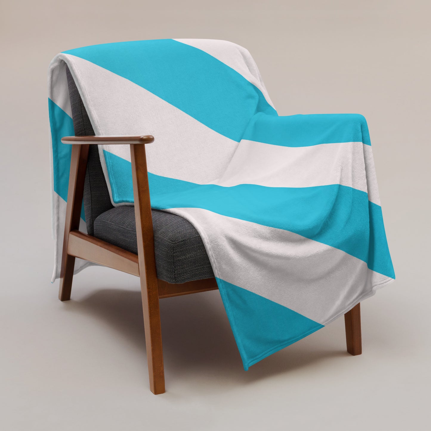 Blue & White Stripes, Calmness Designs, Throw Blanket