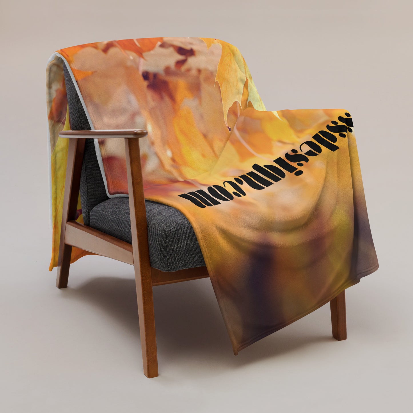 Beautiful Autumn Leaves with Maple, Throw Blanket