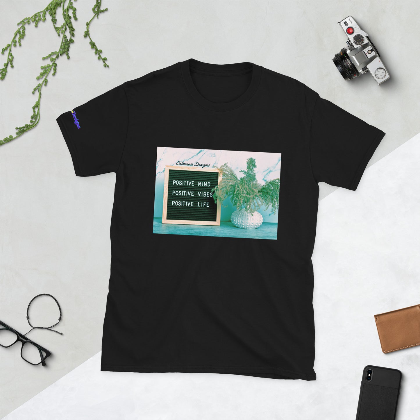POSITIVE MIND, POSITIVE VIBES, POSITIVE LIFE, Short-Sleeve Unisex T-Shirt
