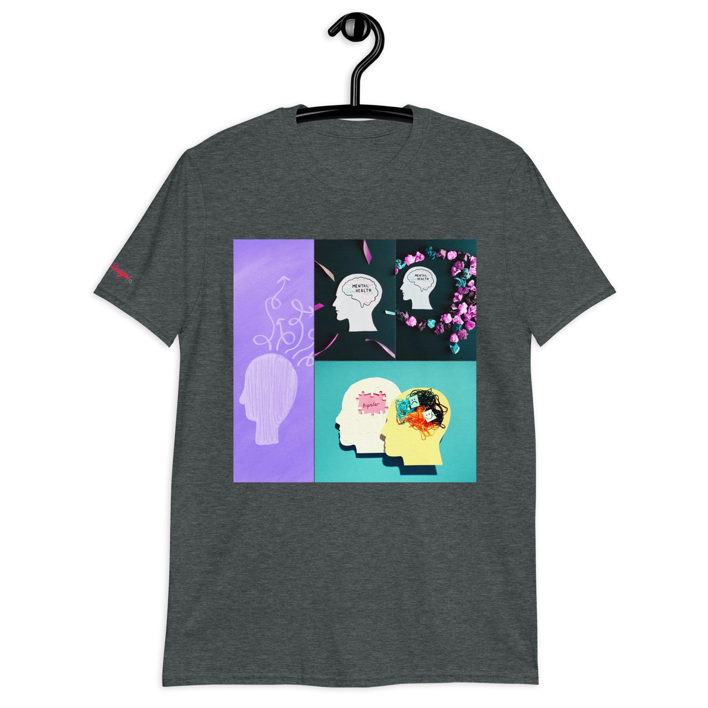 Mental Disorders, Mental Health Flowers, Calmness Designs, Short-Sleeve Unisex T-Shirt