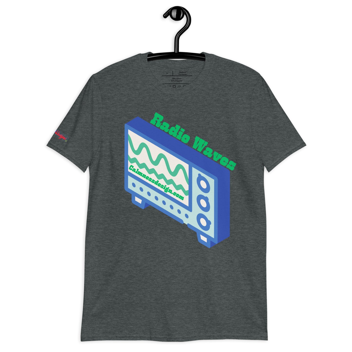 Radio Waves CALMNESSDESGIN.COM, Short-Sleeve Unisex T-Shirt